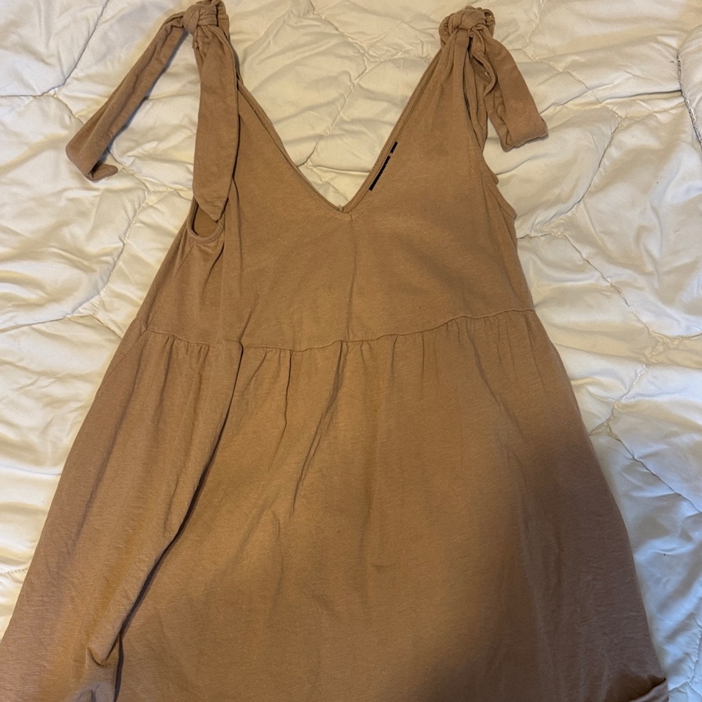 ASOS Tan Dress with Tie Straps